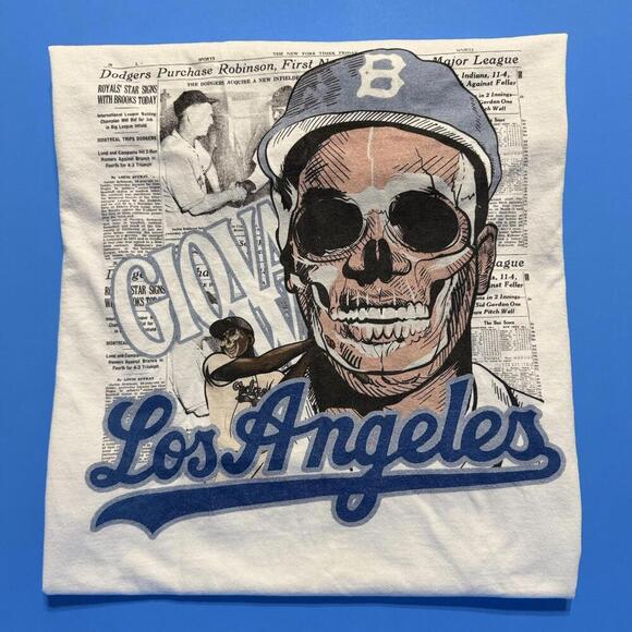 Dodger Other - Vintage Rare Los Angeles Dodgers Giovanni’s World White T Shirt